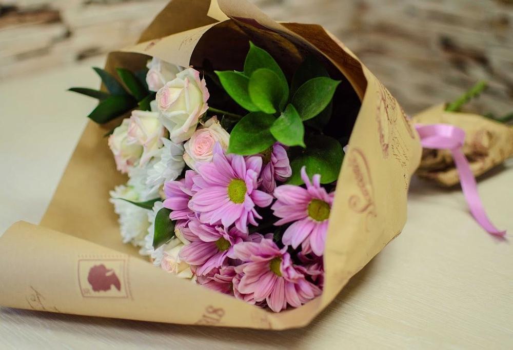 Букет цветов из: Розы и Хризантемы в Березанской