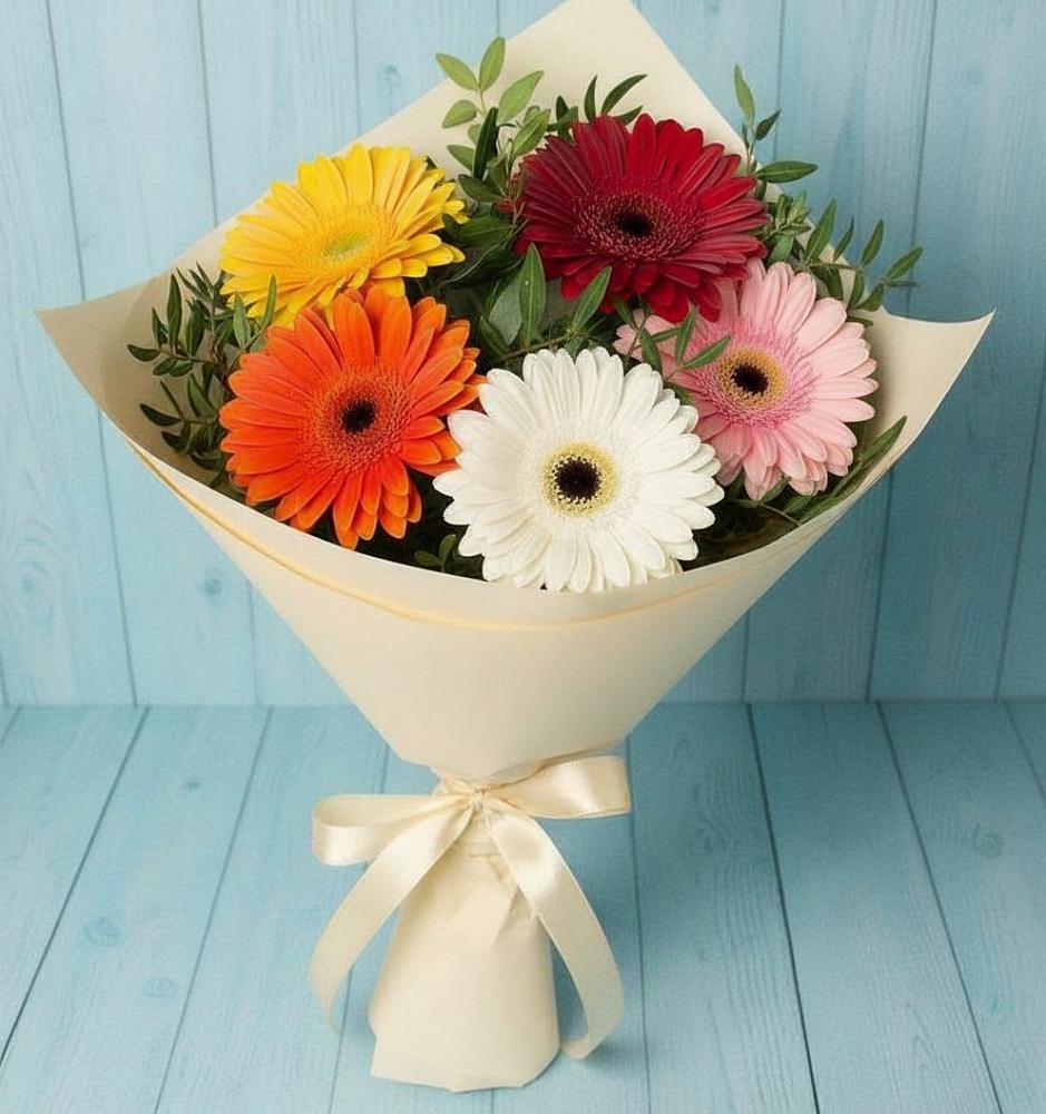 Букет праздник в Березанской Букет цветов из: Герберы в Березанской