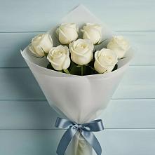 Букет 7 Белых роз Эдлесс Лав в Березанской
