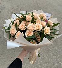 Букет Кремовые розы Латте в Березанской
