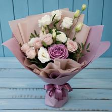Букет цветов из:  Розы и Лизиантусы в Березанской