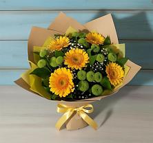 Букет цветов из:  Герберы и Хризантемы в Березанской