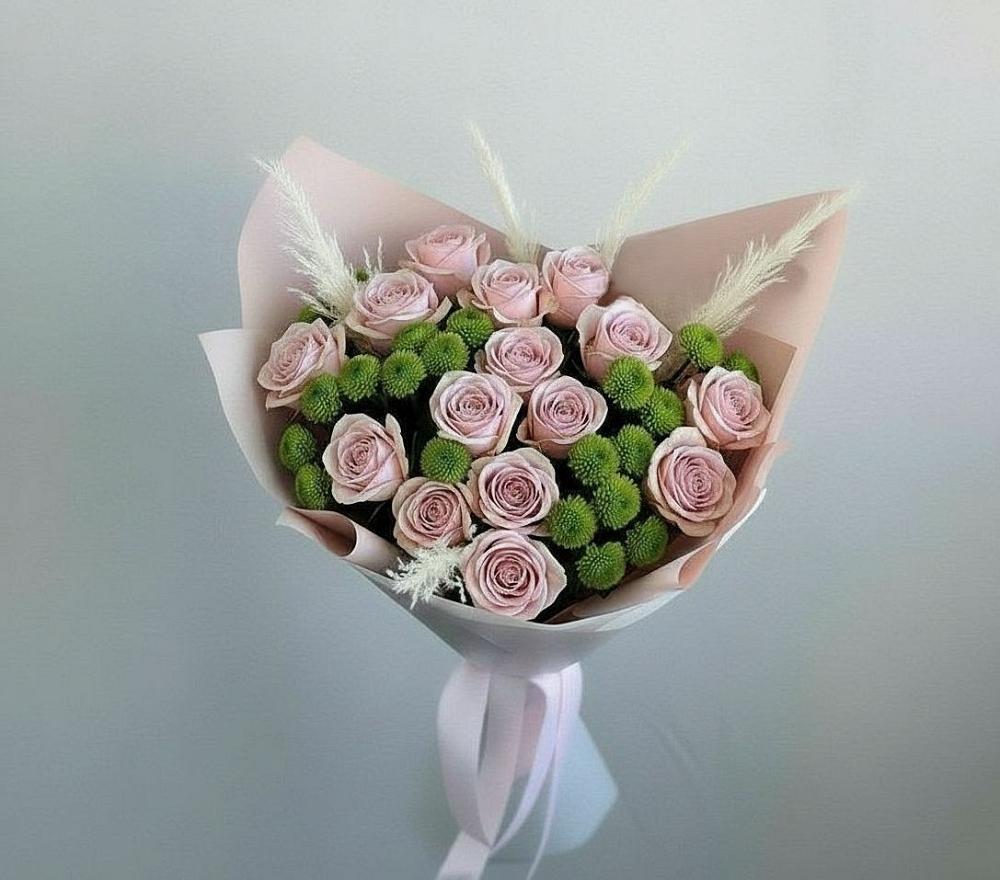 Букет цветов из: Розы и Хризантемы в Березанской