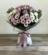 Букет цветов из:  Хризантемы и Розы #REPLACE_PRED# Березанской